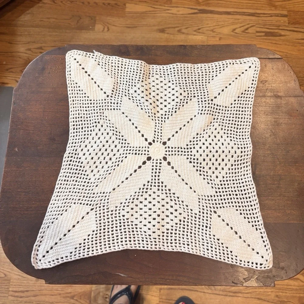Vintage Handmade Crochet Doily 12